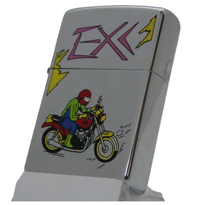 Accendino a benzina zippo, modello EXC, stampa