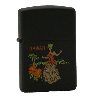 Accendino a benzina zippo, modello Hawaii, stampa