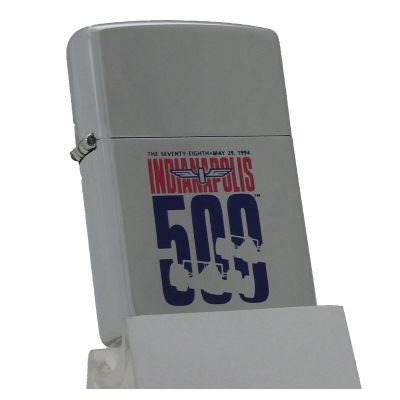 Accendino a benzina zippo, modello Indianapolis 500, stampa