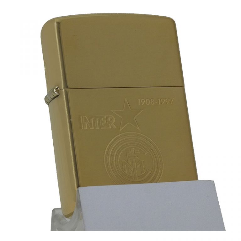 Accendino Zippo serie Inter inciso brass lucido