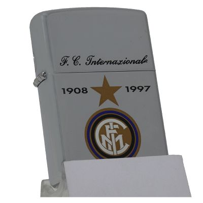 Accendino a benzina zippo, serie inter, stampa