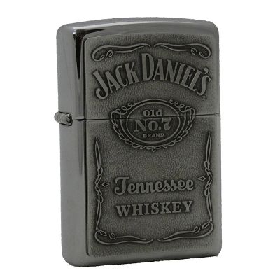 accendino a benzina zippo, serie Jack Daniels, placca