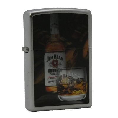 Accendino a benzina Zippo, serie Jim Beam, stampa