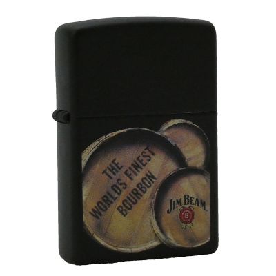 Accendino a benzina zippo, serie Jim Beam 3 Barrels, stampa