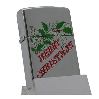 Accendino a benzina zippo, modello Merry Christmas, stampa