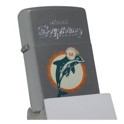 Accendino a benzina zippo, modello Miami Dolphins, stampa