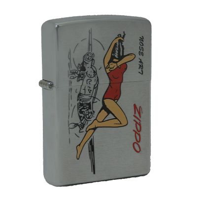 Accendino a benzina zippo, modello Nose Art, stampa