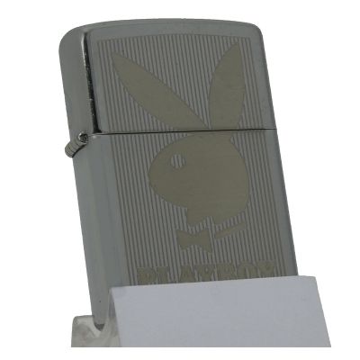 Accendino a benzina zippo, modello Play Boy Line, stampa a rilievo