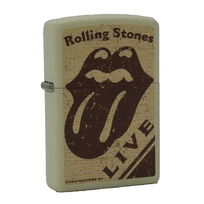 Accendino a benzina zippo, modello Rolling Stones, stampa