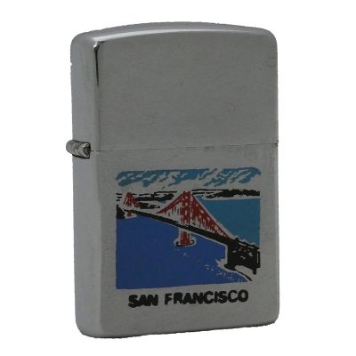 Accendino a benzina zippo, modello San Francisco, stampa