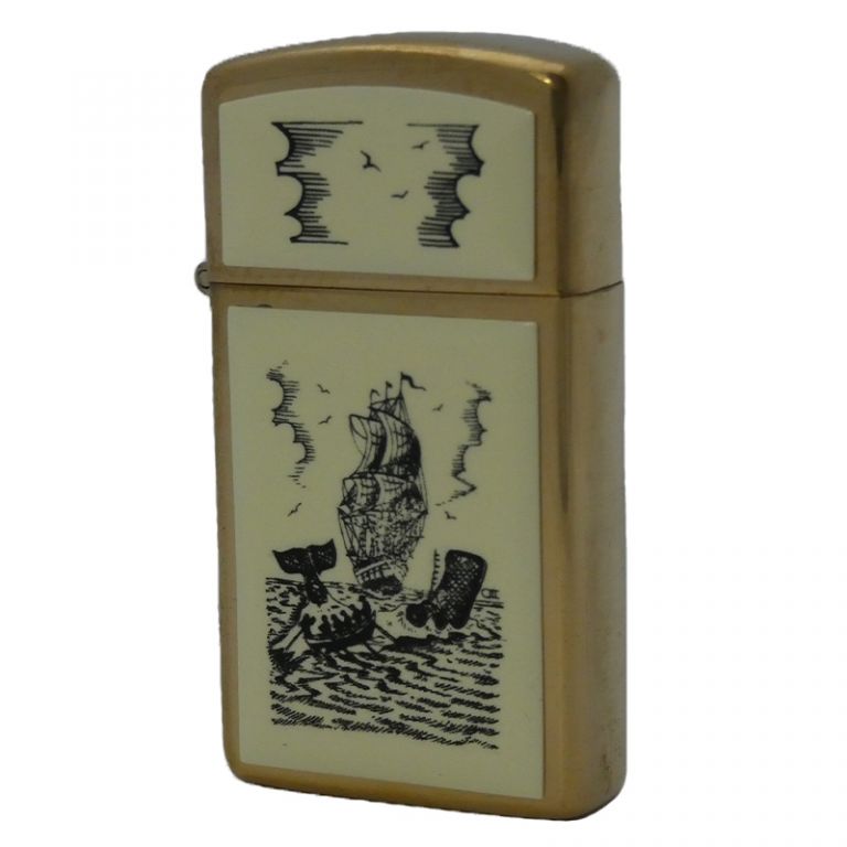 Accendino Zippo Slim, modello Brass Scrmshw