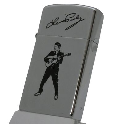Accendino a benzina zippo slim, modello Elvis Presley, stampa
