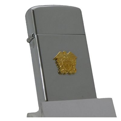 Accendino a benzina zippo slim, modello Emblema