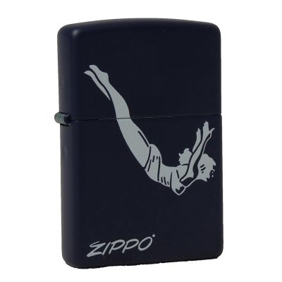 Accendino a benzina zippo, modello Swan Dive, stampa