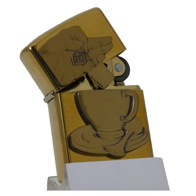 Accendino a benzina zippo, modello Tea, placca