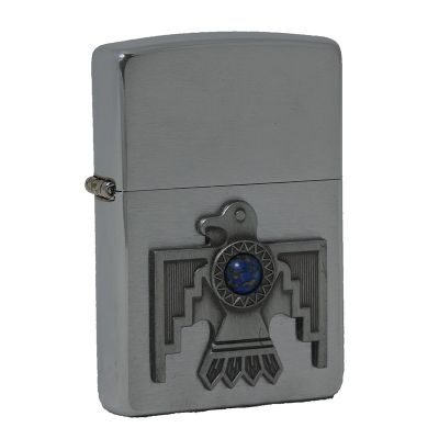 Accendino a benzina zippo, modello Bird+Stone, placca