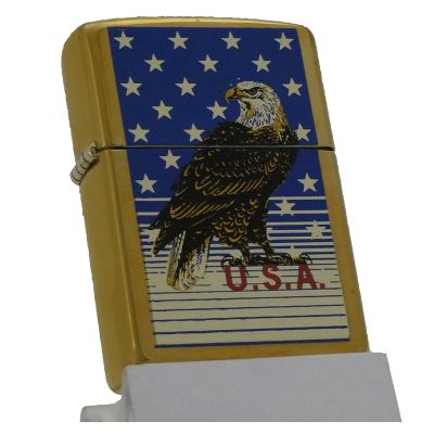 Accendino a benzina zippo, modello USA, stampa