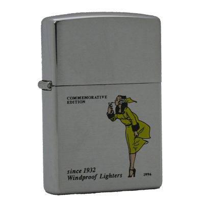 Accendino a benzina zippo, modello Varga Girl In Yellow, stampa