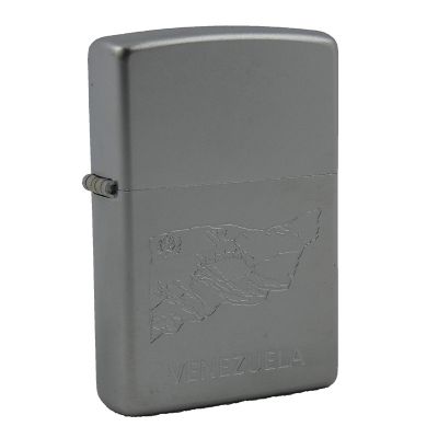 Accendino a benzina zippo, modello Venezuela, inciso