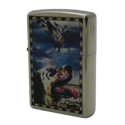 Accendino a benzina zippo, modello Marsh Landing, by Mazzi, stampa