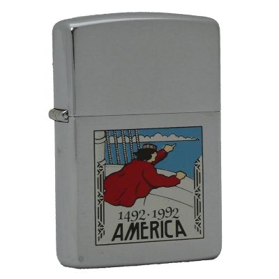 Accendino a benzina zippo, serie Colombo, n°1, stampa