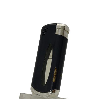 Accendino a gas Ronson, con accensione piezoelettrica, modello Dark