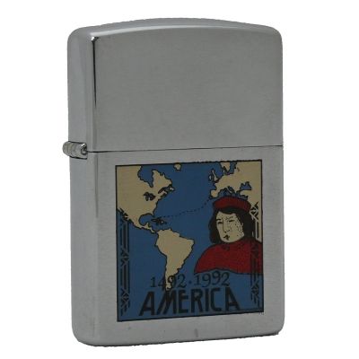 Accendino a benzina zippo, serie Colombo, n°2, stampa