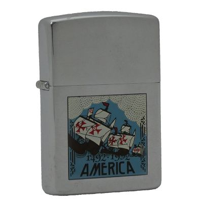 Accendino a benzina zippo, serie Colombo, n°3, stampa