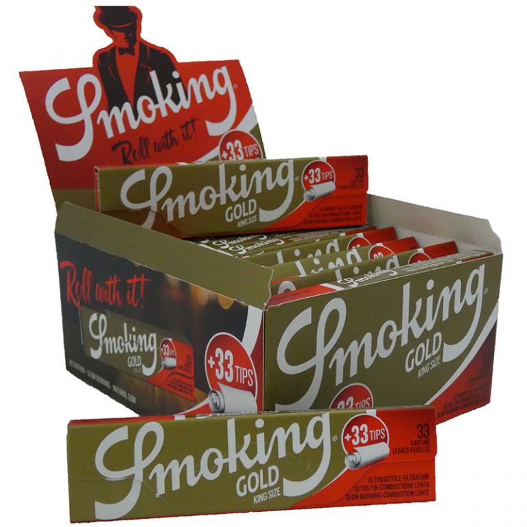 Cartine Smoking oro lunghe con tips