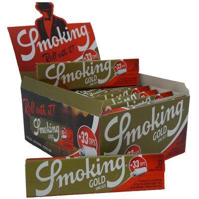 Cartine Smoking oro lunghe con tips 1x24