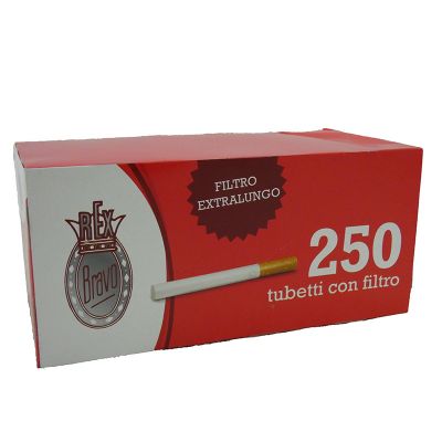 Sigarette vuote Bravo con filtro extra lungo regular size 1x250x4