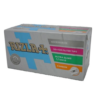 Filtri Rizla extra slim al carbone in astuccio 1x20