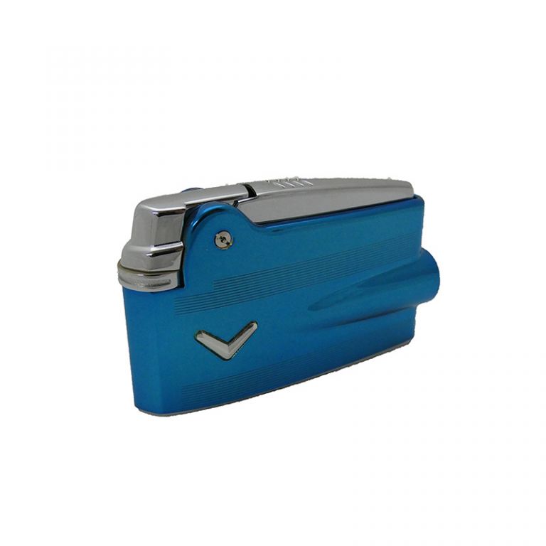 Accendino Ronson premiere azzurro v cromo