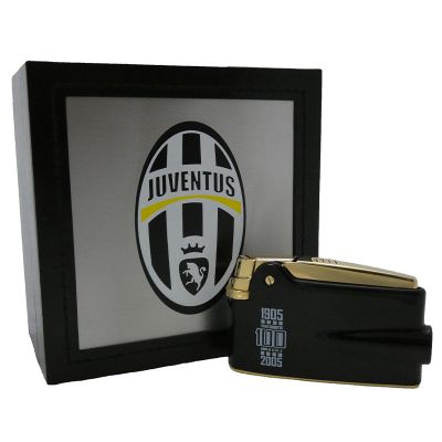Accendino a gas Ronson premiere Juve 100th anniversary con accensione a pietrina