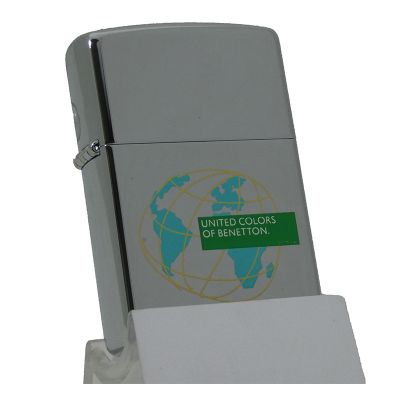 Accendino a benzina zippo, serie United Colors of Benetton, n°3, stampa