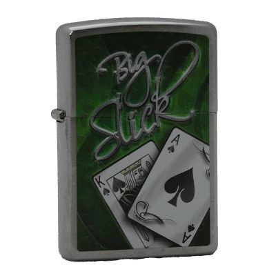 Accendino a benzina zippo, modello Big Slick, stampa