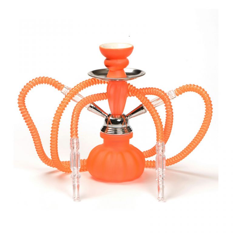Narghilè fluo a due tubi altezza 25 cm disponibile in 2 colori