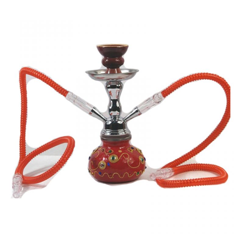 Narghilè a 2 tubi altezza 30 cm disponibile in 3 colori
