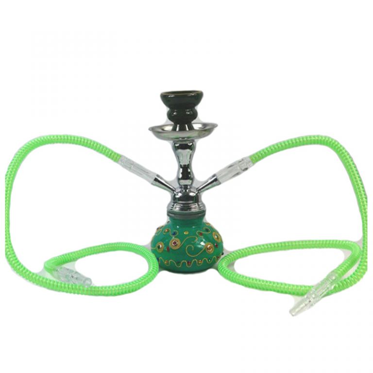 Narghilè a 2 tubi altezza 30 cm disponibile in 3 colori
