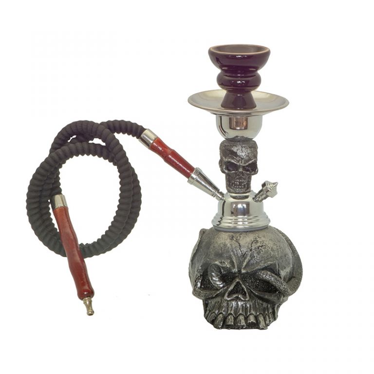 Narghilè teschio a un tubo altezza 28 cm