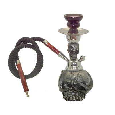 Narghilè teschio a un tubo altezza 28 cm