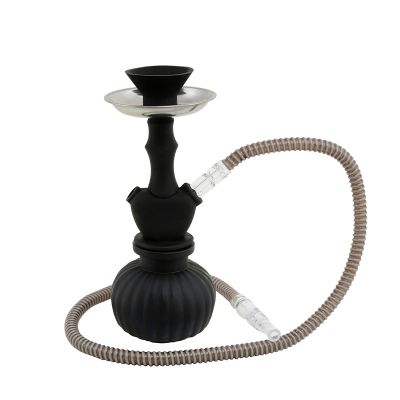 Narghilè in silicone a un tubo altezza 25 cm con base in vetro