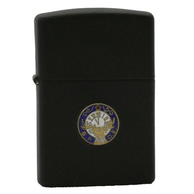 Accendino a benzina zippo, modello Emblema Elks, stemma