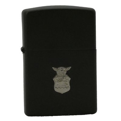 Accendino a benzina zippo, modello emblema Air Force, stemma