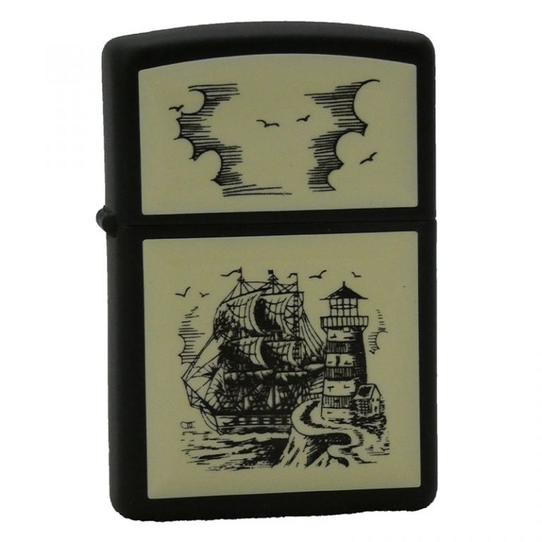 Accendino Zippo modello black scrimshaw