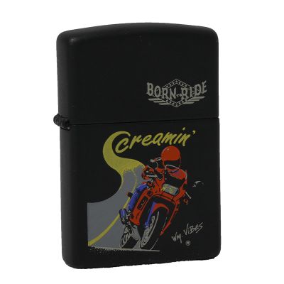 Accendino a benzina zippo, serie Born to Ride, stampa