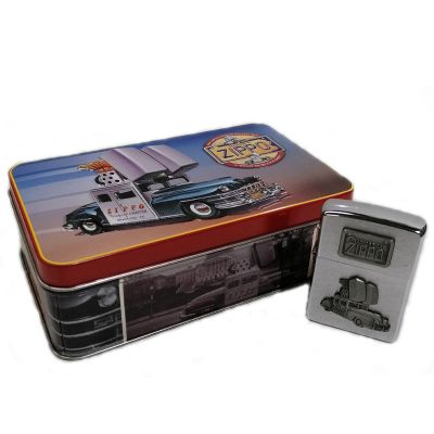 Accendino a benzina zippo, modello Car, placca