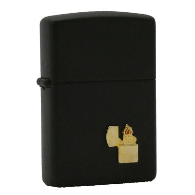 Accendino a benzina zippo, serie emblema Zippo, emblema