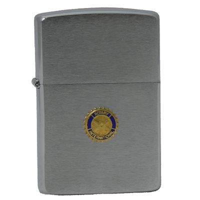 Accendino a benzina zippo, modello emblema Rotary, emblema