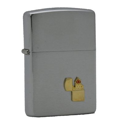 Accendino a benzina zippo, serie emblema zippo, emblema